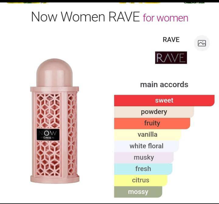 Lattafa Rave NOW WOMEN Eau De Parfum 3.4 oz / 100 ml For Women