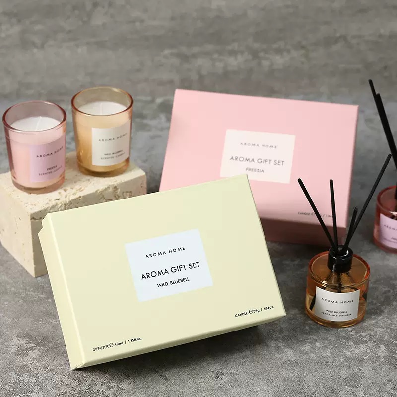 Aroma Home Scented Candle & Fragrance Diffuser Gift Set